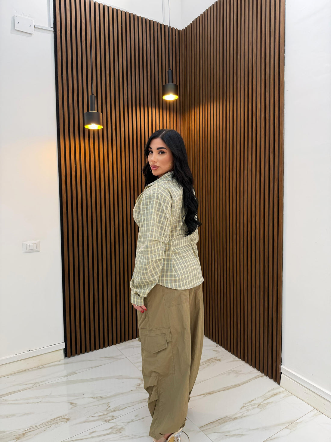 CAMICIA VERDE QUADRI