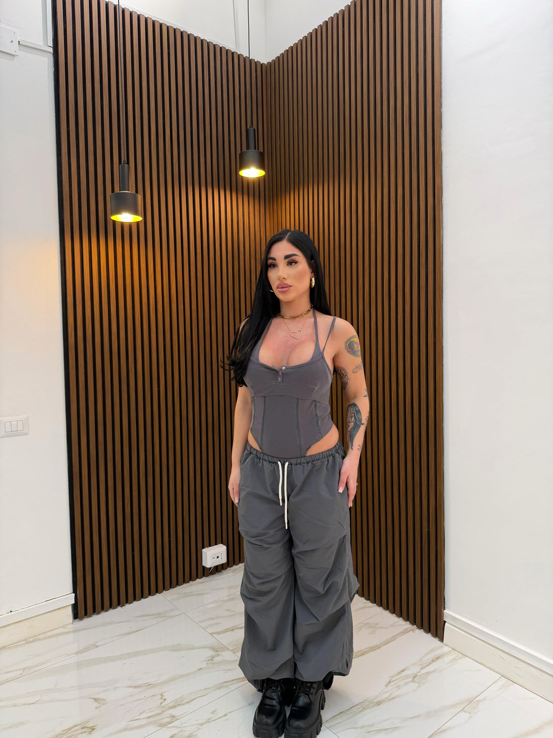 CORDINATO MEDDY GRIGIO SCURO