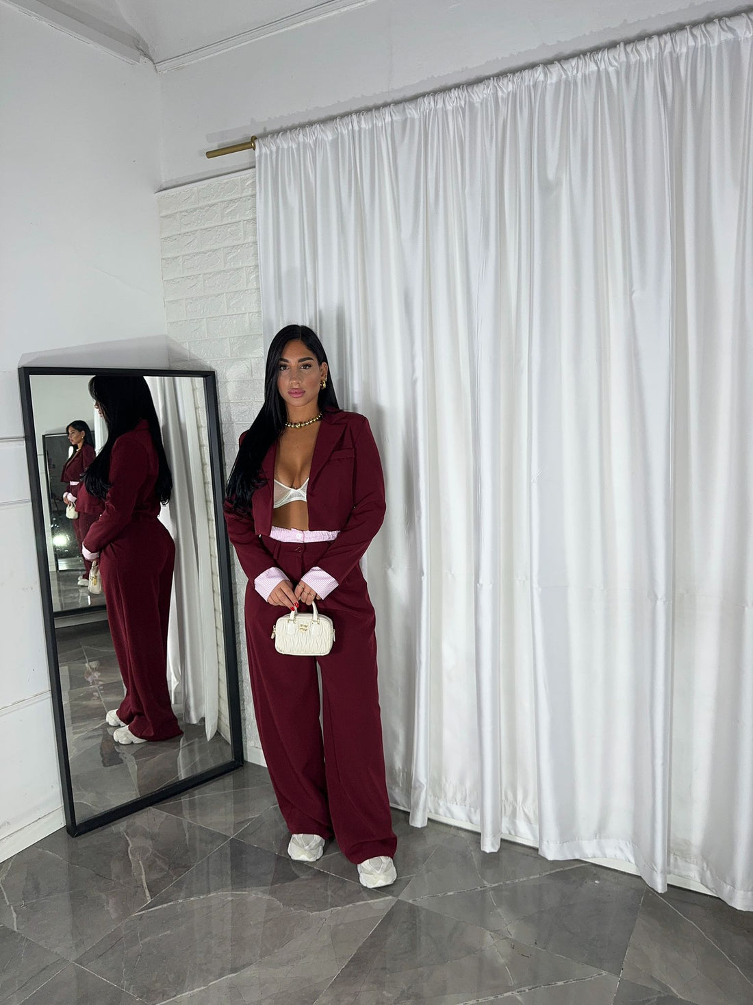 TAILLEUR CON RIGHINO BORDEAUX