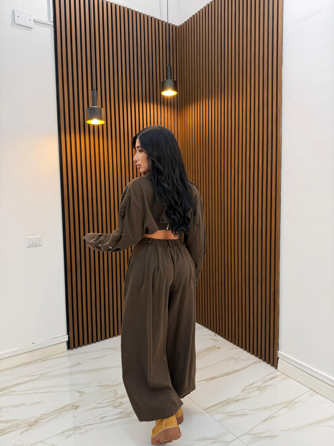 CORDINATO BOTTONS MARRONE