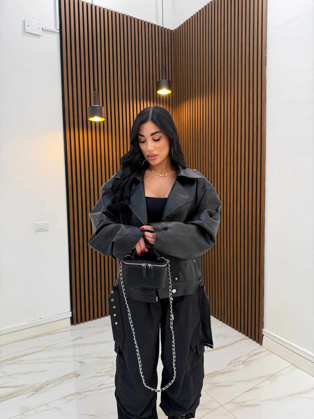 CHIODO ECOPELLE NERO